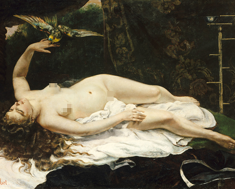 1866 Gustave Courbet   Woman with a Parrot