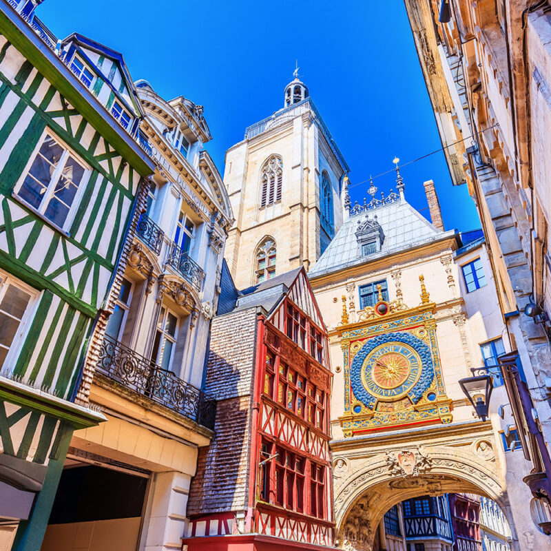 Rouen,,Normandy,,France.,The,Great clock,(gros horloge),A,Fourteenth century,Astronomical,Clock.